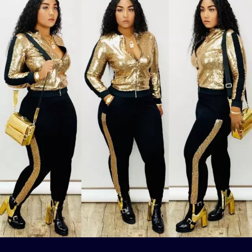 Woman  sweat suit blig joger set